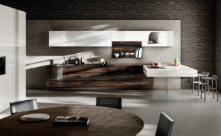 Ha le ante delle basi decorate da venature profonde la cucina 36e8 Wood XGlass 1095 di Lago che è caratterizzata da frontali e piani di lavoro realizzati in XGlass lucido Macassar che rende la superficie resistente all'usura, facile da pulire e simile al legno, grazie alla tecnologia digitale, La penisola snack poggia su un sostegno in vetro extrachiaro temperato che alleggerisce la composizione e ha il piano in vetro lucido puro touch come i pensili a sviluppo orizzontale. Prezzo su richiesta. www.lago.it Ha le ante delle basi decorate da venature profonde la cucina 36e8 Wood XGlass 1095 di Lago che è caratterizzata da frontali e piani di lavoro realizzati in XGlass lucido Macassar che rende la superficie resistente all'usura, facile da pulire e simile al legno, grazie alla tecnologia digitale, La penisola snack poggia su un sostegno in vetro extrachiaro temperato che alleggerisce la composizione e ha il piano in vetro lucido puro touch come i pensili a sviluppo orizzontale. Prezzo su richiesta. www.lago.it