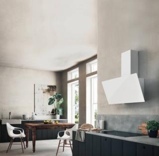 Ha linee essenziali e contemporanee la cappa a parete Tweet di Faber, disponibile nei colori bianco e nero. Grazie ai comandi touch si possono scegliere 3 impostazioni di velocità e un’opzione boost. La capacità di aspirazione alla terza velocità è di 620 mc/h. I filtri antigrasso autoportanti sono lavabili in lavastoviglie. Misura L 79,8 x P 38,8 x H 38,2 cm + camino. Prezzo 598 euro + Iva.