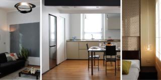 Cucina a vista per la casa di 80 mq che ottimizza lo spazio negli ambienti di servizio e in camera