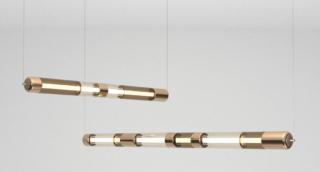 Le nuove lampade a sospensione Stacking di Leucos sono composte da una serie di cilindri in vetro colorato e soffiato a bocca, intervallati da elementi con colorazioni metalliche contemporanee. I modelli orizzontali sono dotati di terminali in metallo e di un Led dimmerabile che permette di scegliere fra una luce più diretta o più morbida. Misura L 120-160 cm. www.leucos.com Le nuove lampade a sospensione Stacking di Leucos sono composte da una serie di cilindri in vetro colorato e soffiato a bocca, intervallati da elementi con colorazioni metalliche contemporanee. I modelli orizzontali sono dotati di terminali in metallo e di un Led dimmerabile che permette di scegliere fra una luce più diretta o più morbida. Misura L 120-160 cm. www.leucos.com