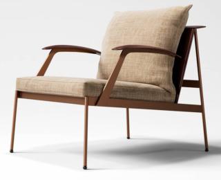 La nuova poltrona Mercury Lounge Chair di Ritzwell ha una linea leggera ed essenziale in cui la struttura in metallo è “scaldata” dai dettagli in cuoio dello schienale e in legno massello dei braccioli a sbalzo. Lo spazio vuoto tra lo schienale inclinato e le gambe posteriori in acciaio inossidabile connota la struttura resa confortevole dai cuscini leggermente imbottiti. www.ritzwell.com La nuova poltrona Mercury Lounge Chair di Ritzwell ha una linea leggera ed essenziale in cui la struttura in metallo è “scaldata” dai dettagli in cuoio dello schienale e in legno massello dei braccioli a sbalzo. Lo spazio vuoto tra lo schienale inclinato e le gambe posteriori in acciaio inossidabile connota la struttura resa confortevole dai cuscini leggermente imbottiti. www.ritzwell.com
