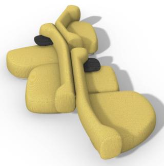 Le sedute componibili Dorothea di LaCividina sono caratterizzate dal lungo schienalescultoreo che funge da elemento portante del sistema; è più sottilenella parte centrale e aumenta alle estremità abbracciando laseduta. I nove moduli disponibili, cinque sedili e quattro schienalidi diverse dimensioni, hanno una forma organica che permette diaccostarli con facilità dando vita a composizioni che ricordanola pianta dei “sassi viventi”. www.lacividina.com Le sedute componibili Dorothea di LaCividina sono caratterizzate dal lungo schienalescultoreo che funge da elemento portante del sistema; è più sottilenella parte centrale e aumenta alle estremità abbracciando laseduta. I nove moduli disponibili, cinque sedili e quattro schienalidi diverse dimensioni, hanno una forma organica che permette diaccostarli con facilità dando vita a composizioni che ricordanola pianta dei “sassi viventi”. www.lacividina.com