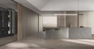 La cucina Blade Lab di Modulnova, che sarà presentata durante la Milano Design Week, si articola in un'isola in pietra Piasentina fiammata e in tanti spazi contenitivi nascosti da un apparente rivestimento murale tra cui una grande cantina vini con anta vetrata a bilico. L'isola monolitica è impreziosita da una lavorazione millerighe e da una luce integrata nel blocco in grado di valorizzare la matericità della pietra. Le colonne Blade Laccato Metal Ivory terra soffitto si integrano nelle volumetrie dello spazio architettonico. www.modulnova.it – Modulnova Milano, Corso Garibaldi 99, Milano La cucina Blade Lab di Modulnova, che sarà presentata durante la Milano Design Week, si articola in un'isola in pietra Piasentina fiammata e in tanti spazi contenitivi nascosti da un apparente rivestimento murale tra cui una grande cantina vini con anta vetrata a bilico. L'isola monolitica è impreziosita da una lavorazione millerighe e da una luce integrata nel blocco in grado di valorizzare la matericità della pietra. Le colonne Blade Laccato Metal Ivory terra soffitto si integrano nelle volumetrie dello spazio architettonico. www.modulnova.it – Modulnova Milano, Corso Garibaldi 99, Milano