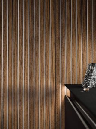 La cucina Link di Snaidero prevede ante rientranti a scomparsa a tutta altezza che celano il blocco operativo con pannelli in laccato nero puro Super Matt. Prezzo di una base con anta battente in nobilitato, misure L 60 x P 56 x H 78 cm, su richiesta. www.snaidero.com La cucina Link di Snaidero prevede ante rientranti a scomparsa a tutta altezza che celano il blocco operativo con pannelli in laccato nero puro Super Matt. Prezzo di una base con anta battente in nobilitato, misure L 60 x P 56 x H 78 cm, su richiesta. www.snaidero.com