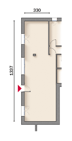 Pianta dello stato di fatto soggiorno open space