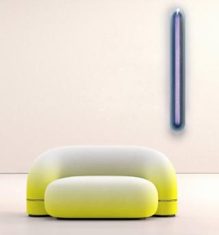 Dimensioni importanti per la poltrona Tito di Draga Aurel, caratterizzata da un rivestimento  custom con sfumatura irradiante, che è protagonista, per il terzo anno consecutivo, di RoCOLLECTIBLE, il progetto dedicato al design da collezione durante la Milano Design Week. Le forme monumentali   sono accentuate dalla presenza dello schienale con una forma cilindrica. www.draga-aurel.com – Galleria Rossana Orlandi, Via Matteo Bandello 14, Milano Dimensioni importanti per la poltrona Tito di Draga Aurel, caratterizzata da un rivestimento  custom con sfumatura irradiante, che è protagonista, per il terzo anno consecutivo, di RoCOLLECTIBLE, il progetto dedicato al design da collezione durante la Milano Design Week. Le forme monumentali   sono accentuate dalla presenza dello schienale con una forma cilindrica. www.draga-aurel.com – Galleria Rossana Orlandi, Via Matteo Bandello 14, Milano