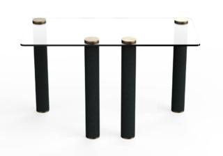 Lo scrittoio Pilotis di Marta Sala racchiude l'energia creativa del giovane designer Federico Peri e  il savoir-faire artigianale che trasforma un oggetto funzionale in un vero e proprio oggetto di design. Il piano di cristallo temperato è sorretto da due gambe in legno massello laccato e da due in legno tornito ricoperte in tessuto misto lino; sono presenti dettagli in ottone satinato. www.martasalaeditions.it – Showroom Marta Sala, Corso Monforte 15, Milano Lo scrittoio Pilotis di Marta Sala racchiude l'energia creativa del giovane designer Federico Peri e  il savoir-faire artigianale che trasforma un oggetto funzionale in un vero e proprio oggetto di design. Il piano di cristallo temperato è sorretto da due gambe in legno massello laccato e da due in legno tornito ricoperte in tessuto misto lino; sono presenti dettagli in ottone satinato. www.martasalaeditions.it – Showroom Marta Sala, Corso Monforte 15, Milano