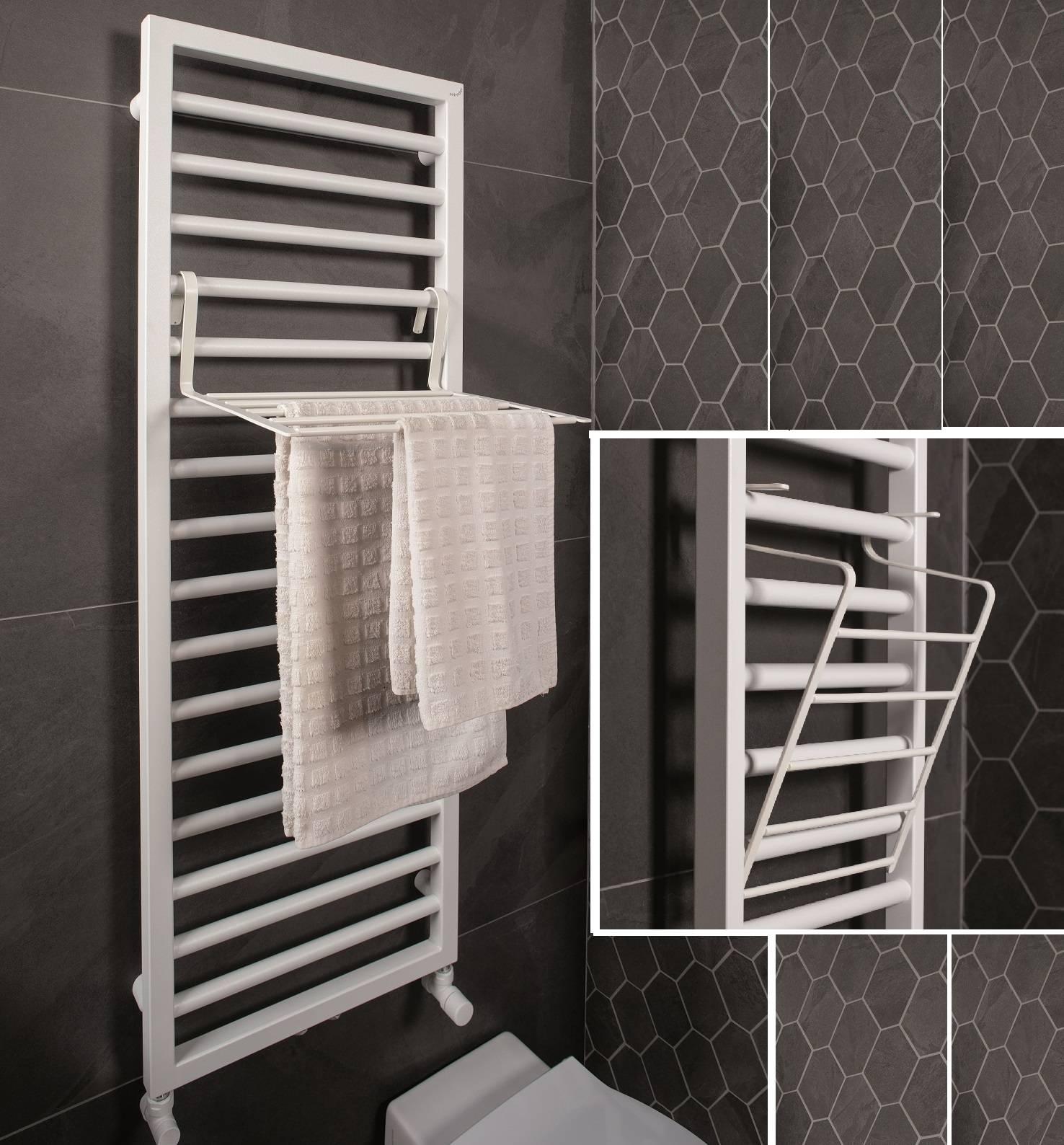 DRY struttura stendi biancheria o porta asciugamani da termoarredo. Mantiene la sua funzione sia in versione aperta che chiusa. DRY struttura stendi biancheria o porta asciugamani da termoarredo. Mantiene la sua funzione sia in versione aperta che chiusa.