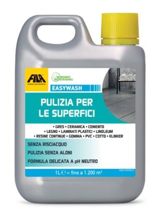 Indicato per tutti i tipi di pavimenti, Easywash di FILA Solutions ha formula delicata a pH neutro. Non lascia aloni, non necessita di risciacquo e si asciuga rapidamente. È indicato anche per le superfici trattati a cera e ad olio. Da 1 litro, prezzo 11 euro. www.filasolutions.com Indicato per tutti i tipi di pavimenti, Easywash di FILA Solutions ha formula delicata a pH neutro. Non lascia aloni, non necessita di risciacquo e si asciuga rapidamente. È indicato anche per le superfici trattati a cera e ad olio. Da 1 litro, prezzo 11 euro. www.filasolutions.com