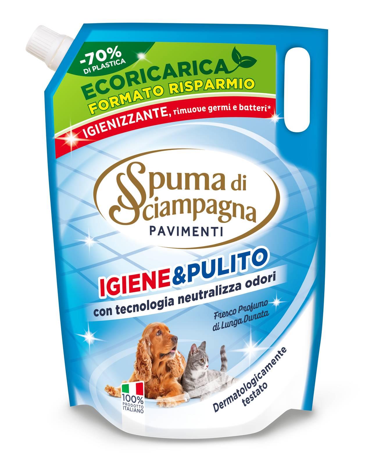 Dermatologicamente testate, l’Ecoricarica Pavimenti Igiene & Freschezza di Spuma di Sciampagna è ideale per pavimenti, piastrelle e sanitari. Ha formula arricchita con tensioattivi di origine naturale da fonti rinnovabili che elimina lo sporco e igienizza le superfici rimuovendo germi e batteri. 1.350 ml, prezzo 2,59 euro. www.spumadisciampagna.it Dermatologicamente testate, l’Ecoricarica Pavimenti Igiene & Freschezza di Spuma di Sciampagna è ideale per pavimenti, piastrelle e sanitari. Ha formula arricchita con tensioattivi di origine naturale da fonti rinnovabili che elimina lo sporco e igienizza le superfici rimuovendo germi e batteri. 1.350 ml, prezzo 2,59 euro. www.spumadisciampagna.it