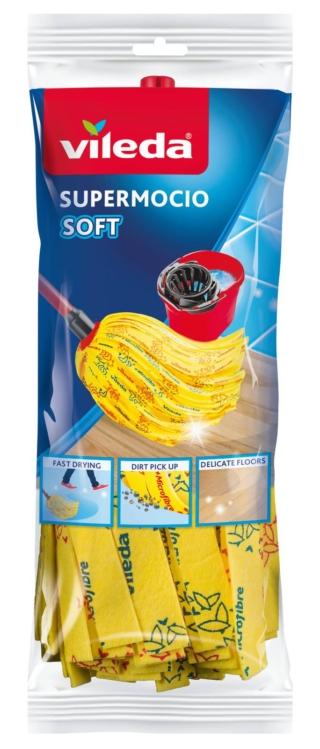 La composizione in 50% Viscosa, 30% Microfibra e 20% Polipropilene del Supermocio Soft di Vileda consente di rimuovere facilmente lo sporco e il grasso. È lavabile in lavatrice a 60°. Il refill, prezzo 2,99 euro. www.vileda.it La composizione in 50% Viscosa, 30% Microfibra e 20% Polipropilene del Supermocio Soft di Vileda consente di rimuovere facilmente lo sporco e il grasso. È lavabile in lavatrice a 60°. Il refill, prezzo 2,99 euro. www.vileda.it