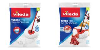Sistema lavapavimenti Vileda Turbo Smart: pack con ricambio per fiocco Turbo 100% microfibra fiocco Turbo 2in1.