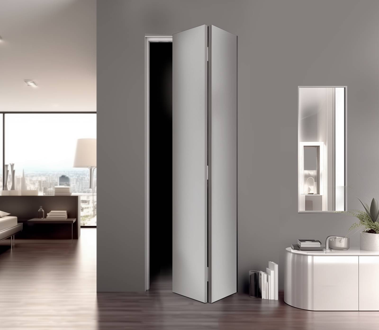 E’ particolarmente indicato per la realizzazione di pareti fuori misura in quanto azzera la differenza visiva e cromatica tra il telaio e la parete il modello Battente 45 di Mito, reversibile in tutti i sensi di apertura destra/sinistra e tirare e spingere, le cerniere sono regolabili in 3D. Misura 80 x 240 cm ed il prezzo è 822 euro + Iva www.mito.it