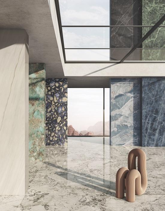 Il gres porcellanato Anima Wonder di Caesar Ceramiche ha come fonte di ispirazione la natura, in otto colori carichi di eleganza e personalità. Snow richiama i paesaggi alpini percorsi da rade venature calde, sulle sfumature cangianti della neve; Glacier riflette le strutture di cristallo dei grandi ghiacciai; Ocean unisce blu e grigio nella profondità delle acque; Starlit  riproduce il cielo stellato del tropico, prima della completa oscurità; Gems s'ispira al fascino decorativo delle pietre dalle geometrie irregolari; Lagoon è un inno al verde delle acque limpide; Forest è un verde forte e intenso del bosco e Nightfall celebra i riflessi castani e le vene più chiare che accompagnano il nero nel calare della notte. www.caesar.it Il gres porcellanato Anima Wonder di Caesar Ceramiche ha come fonte di ispirazione la natura, in otto colori carichi di eleganza e personalità. Snow richiama i paesaggi alpini percorsi da rade venature calde, sulle sfumature cangianti della neve; Glacier riflette le strutture di cristallo dei grandi ghiacciai; Ocean unisce blu e grigio nella profondità delle acque; Starlit  riproduce il cielo stellato del tropico, prima della completa oscurità; Gems s'ispira al fascino decorativo delle pietre dalle geometrie irregolari; Lagoon è un inno al verde delle acque limpide; Forest è un verde forte e intenso del bosco e Nightfall celebra i riflessi castani e le vene più chiare che accompagnano il nero nel calare della notte. www.caesar.it