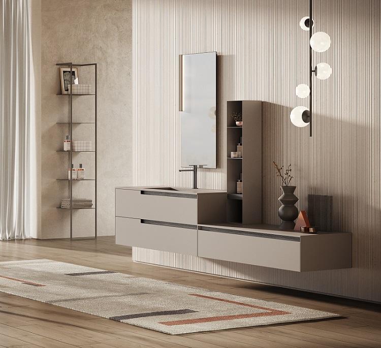 Restyling per la collezione Urban di Artesi, pur mantenendo i tratti distintivi, come la maniglia interrotta e i frontali smussati a 45°. Si aggiungono i pensili boiserie Motive, con mensole laccate e con ante, pensati per creare delle piccole librerie; il pensile Foggy in plexiglass e metallo e il pensile Maxi con ripiani in metallo alternati ad uno in legno. Il medesimo segno distintivo della maniglia viene adattato allo specchio, in armonia con la lampada in metallo Zenith. www.artesi.it Restyling per la collezione Urban di Artesi, pur mantenendo i tratti distintivi, come la maniglia interrotta e i frontali smussati a 45°. Si aggiungono i pensili boiserie Motive, con mensole laccate e con ante, pensati per creare delle piccole librerie; il pensile Foggy in plexiglass e metallo e il pensile Maxi con ripiani in metallo alternati ad uno in legno. Il medesimo segno distintivo della maniglia viene adattato allo specchio, in armonia con la lampada in metallo Zenith. www.artesi.it
