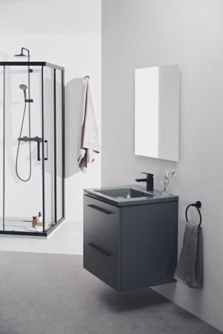 Ideal Standard lavabo i.life B Grigio lucido; piatto doccia Ultra Flat S i.life grigio cemento Ideal Standard lavabo i.life B Grigio lucido; piatto doccia Ultra Flat S i.life grigio cemento