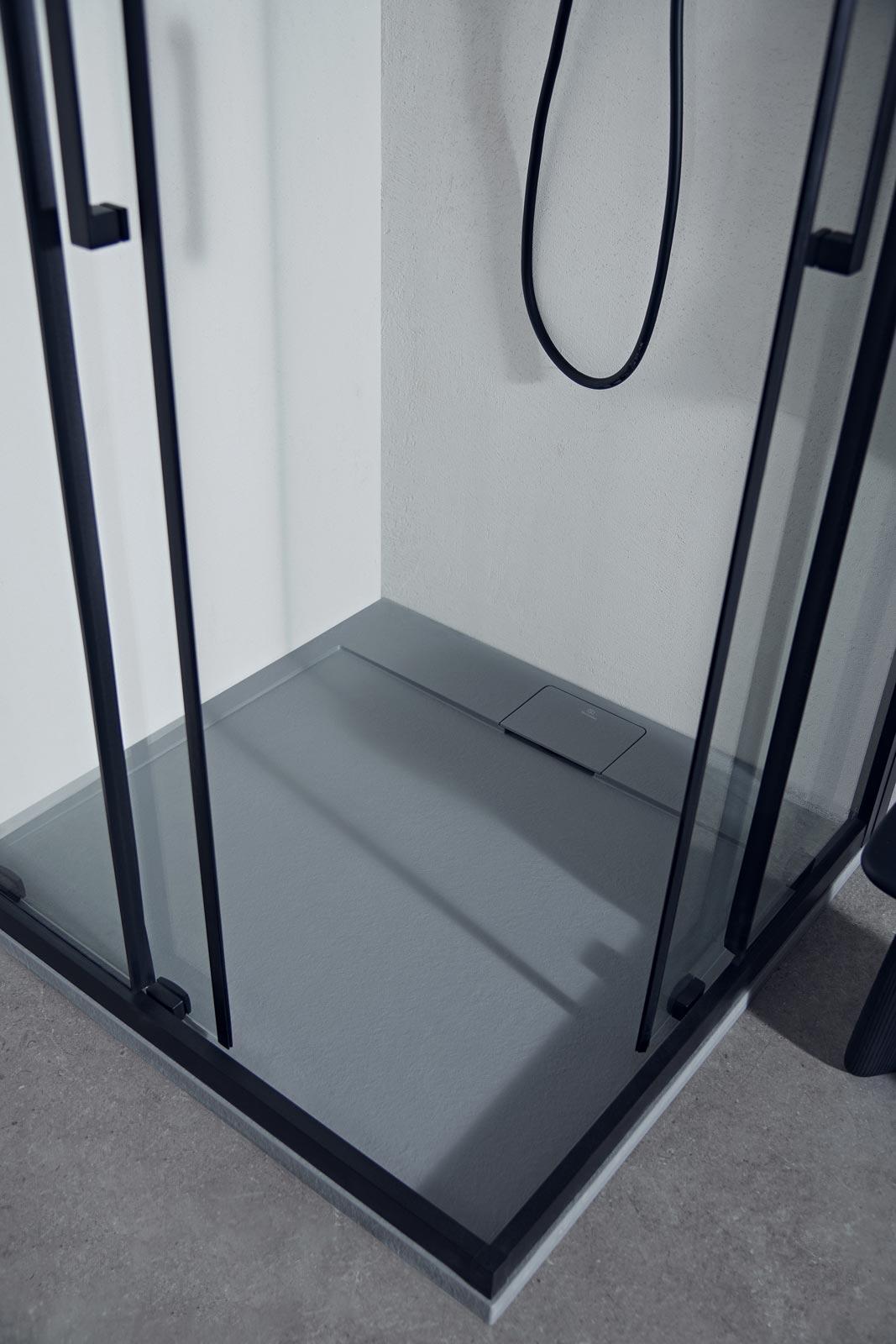 Ideal Standard piatto doccia Ultra Flat S i.life grigio cemento, cabina doccia Connect Ideal Standard piatto doccia Ultra Flat S i.life grigio cemento, cabina doccia Connect
