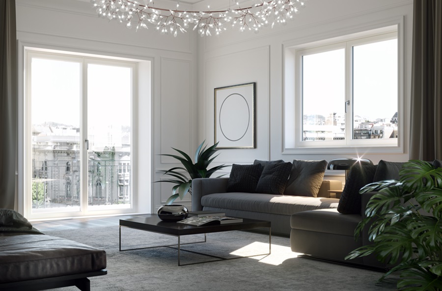 Ghost di B.G. Legno ha estetica complanare e telaio in legno lamellare di prima scelta proveniente da deforestazione controllata. Il fermavetro è integrato, ha guarnizioni in materiale plastico, vetri basso emissivi, di spessore 28-34 mm, con gas Argon all’interno e canalina a bordo caldo. Riduzione rumore di 41-46 dB. L'apertura delle ante è a battente e ribalta, per consentire la microventilazione. www.bglegno.it