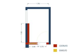 piante ristrutturazione bagno DEMOLITO - COSTRUITO