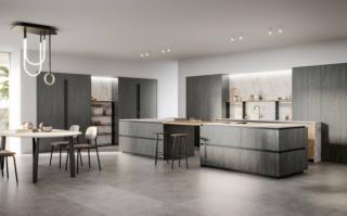 Cucina Kalì di Arredo3 con modulo lavanderia perfettamente integrato