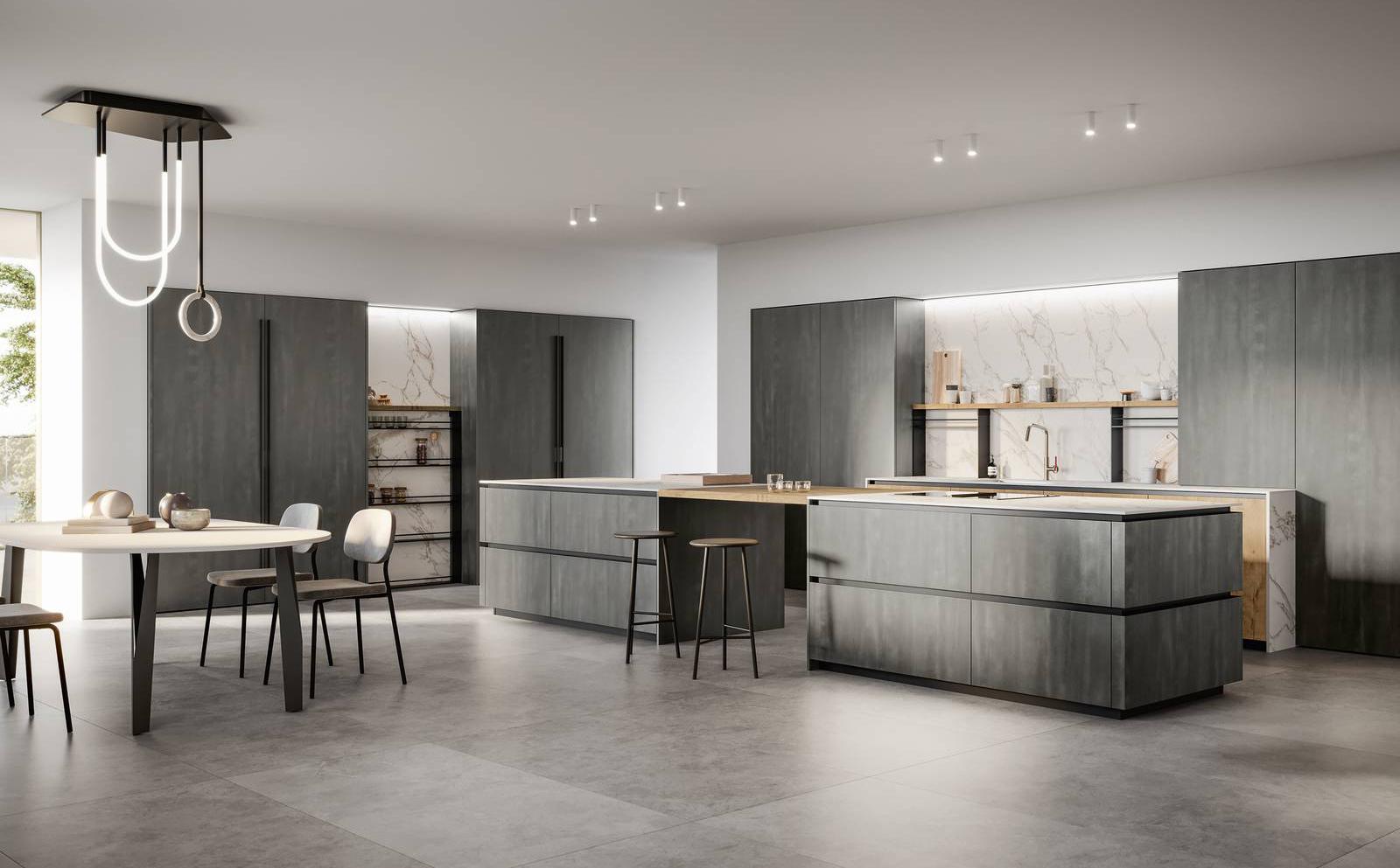 Cucina Kalì di Arredo3 con modulo lavanderia perfettamente integrato