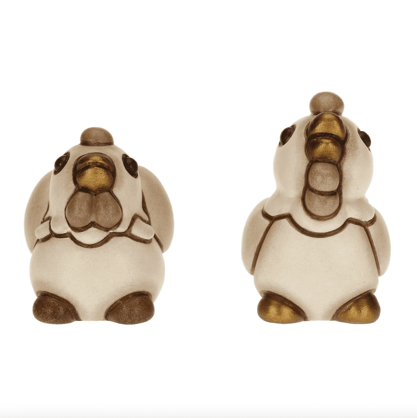 Set Gallo e Gallina in ceramica Presepe Classico di Thun