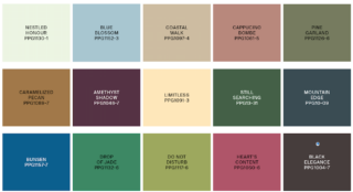 Altra palette PPG con Limitless, colore dell'anno 2024 Altra palette PPG con Limitless, colore dell'anno 2024