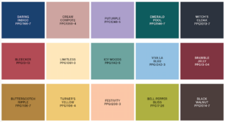 palette abbinamenti pitture PPG colore dell'anno Limitless Volume 3