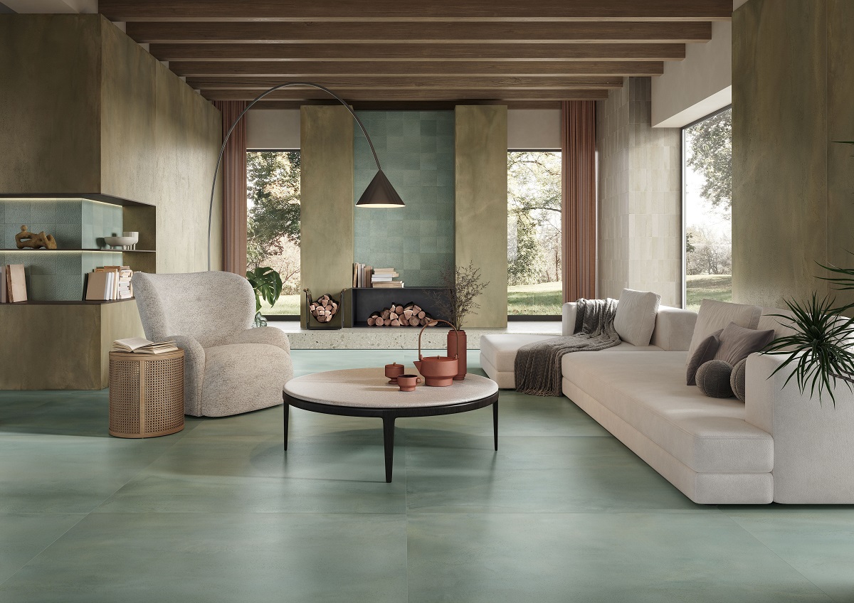 La collezione Vulcanica di Marca Corona riproduce le tonalità cangianti dei metalli, il loro processo di ossidazione e i segni lasciati dal tempo. Le cromie, come questo color Verdirame, sono frutto della ricerca dell'azienda per dare maggiore espressività all'effetto metallo. La collezione Vulcanica di Marca Corona riproduce le tonalità cangianti dei metalli, il loro processo di ossidazione e i segni lasciati dal tempo. Le cromie, come questo color Verdirame, sono frutto della ricerca dell'azienda per dare maggiore espressività all'effetto metallo.