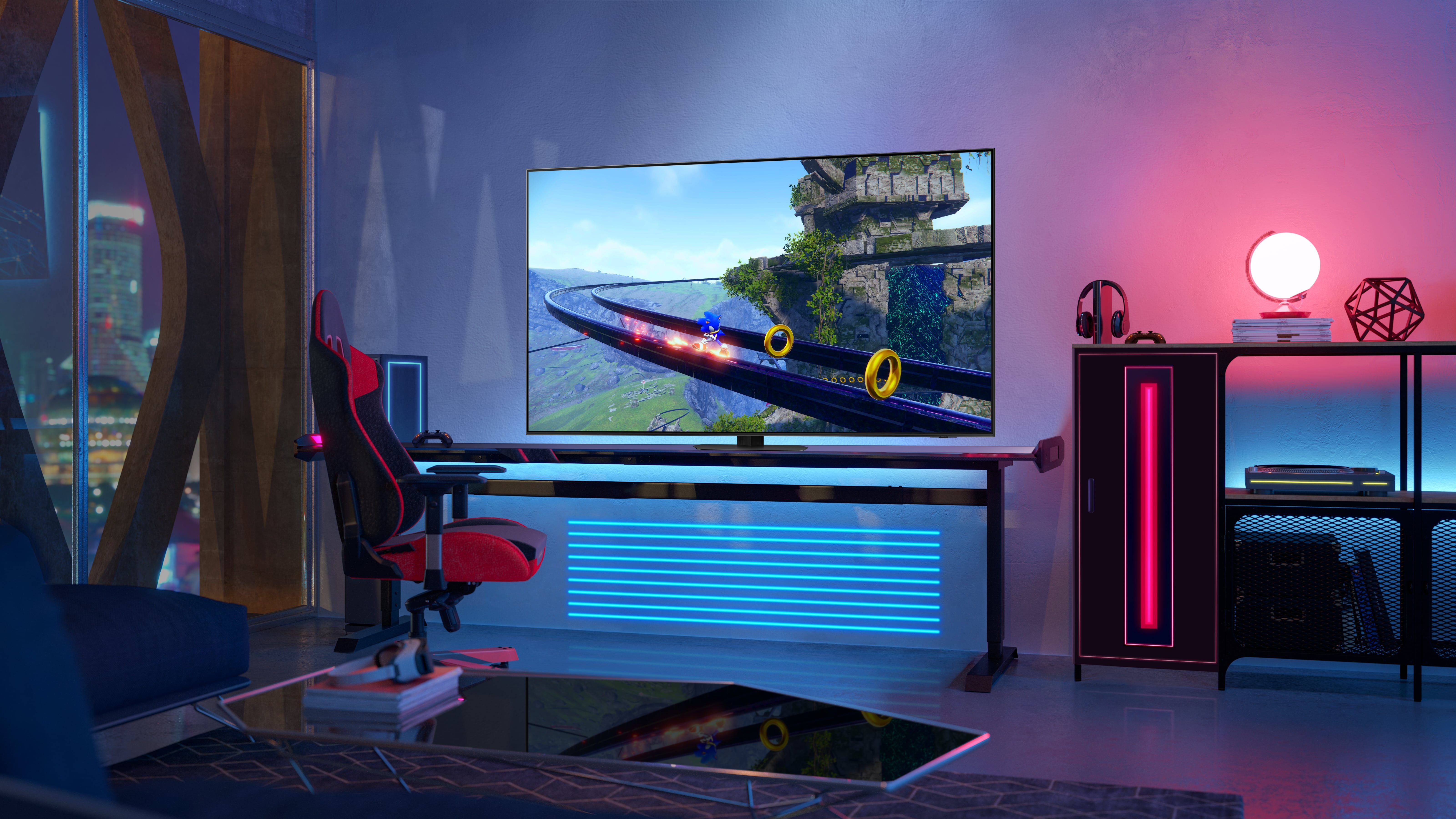 La nuova TV Neo QLED 4K QN90C di Samsung (www.samsung.com), ad esempio, è perfetta per sessioni di gaming dalle grandi emozioni. Le scene di gioco sono infatti incredibilmente nitide grazie alla tecnologia Quantum Matrix con Mini LED e al processore Neural Quantum 4k che utilizza l’intelligenza artificiale e 20 reti neurali per ottimizzare suono, luminosità, colore e dettagli. L’esperienza di gioco viene arricchita grazie a un refresh rate di 144 Hz e un audio dinamico e avvolgente grazie al Dolby Atmos. Per un’esperienza a 360 gradi sono presenti anche le soundbar Samsung HW-Q800B che, grazie ai 5.1.2 canali con una potenza di 360W e alla funzione Q-Symphony, lavorano in perfetta armonia con i TV per creare la massima immersione sonora, il tutto in modalità 100% wireless senza bisogno di cavi. Gli appassionati hanno anche la possibilità di scoprire il gaming in cloud con gli oltre 3000 titoli presenti nel Samsung Gaming Hub, la piattaforma che raccoglie tutto il meglio del gaming, tra grandi classici e novità, disponibile sugli Smart Monitor e gli Smart TV Samsung. Per accedere al Samsung Gaming Hub è necessaria una connessione a Internet. A seconda del gioco prescelto, è necessario un controller compatibile. La nuova TV Neo QLED 4K QN90C di Samsung (www.samsung.com), ad esempio, è perfetta per sessioni di gaming dalle grandi emozioni. Le scene di gioco sono infatti incredibilmente nitide grazie alla tecnologia Quantum Matrix con Mini LED e al processore Neural Quantum 4k che utilizza l’intelligenza artificiale e 20 reti neurali per ottimizzare suono, luminosità, colore e dettagli. L’esperienza di gioco viene arricchita grazie a un refresh rate di 144 Hz e un audio dinamico e avvolgente grazie al Dolby Atmos. Per un’esperienza a 360 gradi sono presenti anche le soundbar Samsung HW-Q800B che, grazie ai 5.1.2 canali con una potenza di 360W e alla funzione Q-Symphony, lavorano in perfetta armonia con i TV per creare la massima immersione sonora, il tutto in modalità 100% wireless senza bisogno di cavi. Gli appassionati hanno anche la possibilità di scoprire il gaming in cloud con gli oltre 3000 titoli presenti nel Samsung Gaming Hub, la piattaforma che raccoglie tutto il meglio del gaming, tra grandi classici e novità, disponibile sugli Smart Monitor e gli Smart TV Samsung. Per accedere al Samsung Gaming Hub è necessaria una connessione a Internet. A seconda del gioco prescelto, è necessario un controller compatibile.
