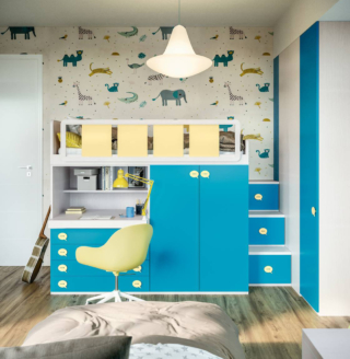 Compatto e funzionale il letto a soppalco CM333 di Giessegi che ha la struttura in nobilitato nei vivaci colori Ciano e Zafferano che “ingloba” anche un armadio con due ante a battente e una scrivania con cassetti nella parte inferiore. Misura L 200 x P 127 x H 175 cm. Prezzo 2.383 euro. www.giessegi.it Compatto e funzionale il letto a soppalco CM333 di Giessegi che ha la struttura in nobilitato nei vivaci colori Ciano e Zafferano che “ingloba” anche un armadio con due ante a battente e una scrivania con cassetti nella parte inferiore. Misura L 200 x P 127 x H 175 cm. Prezzo 2.383 euro. www.giessegi.it