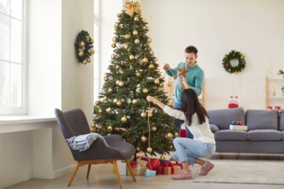 albero di natale addobbato albero di natale addobbato