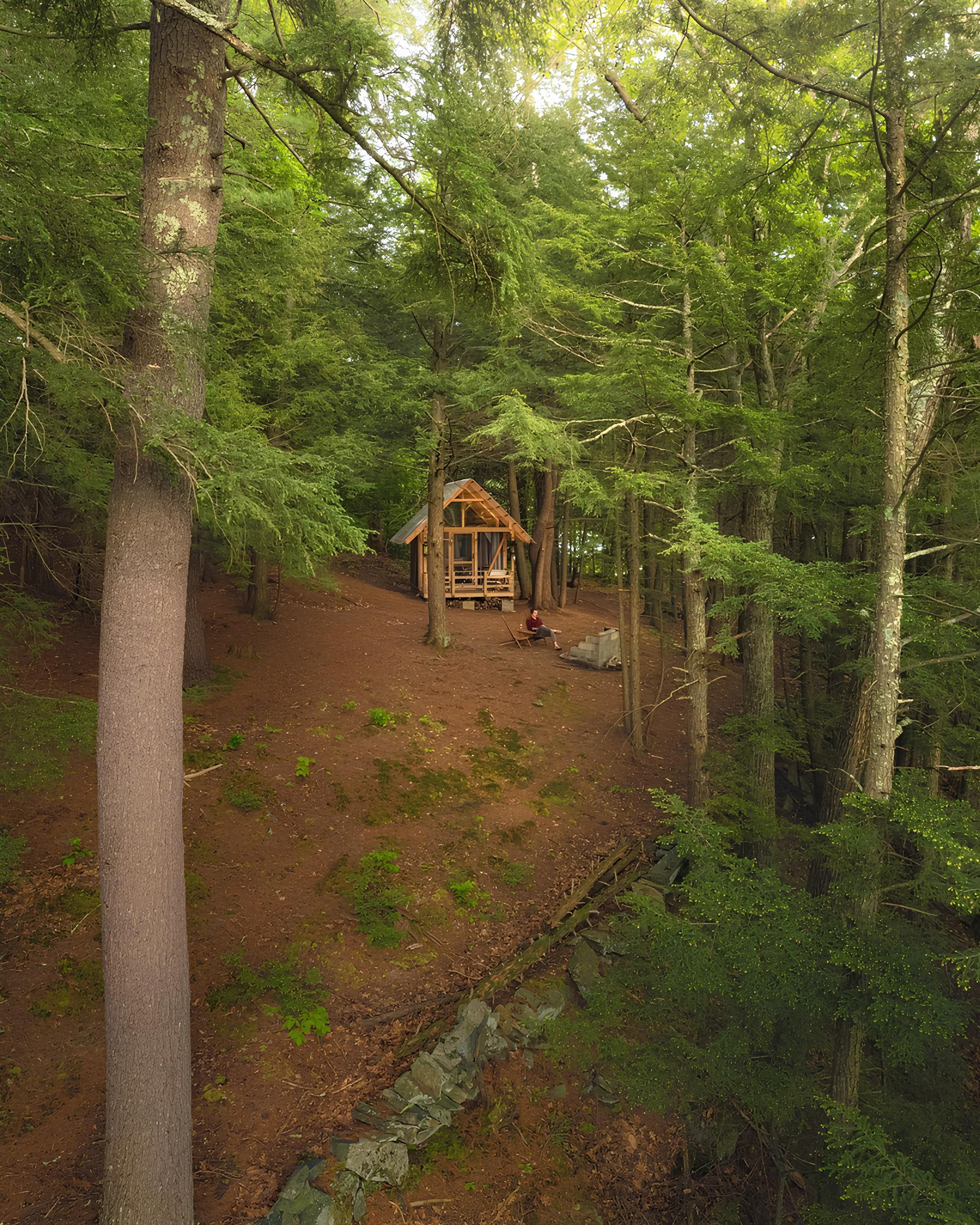 Rifugio nel bosco
(Brookline, Stati Uniti). Immerso in una foresta, questo insolito rifugio nel Vermont è stato costruito con materiali naturali. Il portico è il luogo perfetto per godersi un caffè al mattino, degustare un bicchiere di vino al tramonto o dedicarsi a una buona lettura. Rifugio nel bosco
(Brookline, Stati Uniti). Immerso in una foresta, questo insolito rifugio nel Vermont è stato costruito con materiali naturali. Il portico è il luogo perfetto per godersi un caffè al mattino, degustare un bicchiere di vino al tramonto o dedicarsi a una buona lettura.