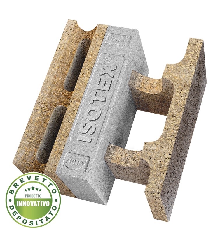 Il blocco cassero ventilato Isotex Air di Isotex è in legno cemento per la costruzione di muri perimetrali con ventilazione integrata. La geometria classica dei blocchi è stata ridisegnata per integrare, nella struttura, la parete ventilata esterna: in un’unica posa semplice e veloce si ottiene la parete estesa debolmente armata (gettata all’interno dei blocchi cassero) la facciata ventilata e l’isolamento termico grazie all’isolante in Eps con grafite protetto dal materiale del blocco. Rispetto a una facciata ventilata tradizionale permette di risparmiare costi di materiale e manodopera, riduce i tempi in cantiere e non richiede manodopera specializzata. www.blocchiisotex.com Il blocco cassero ventilato Isotex Air di Isotex è in legno cemento per la costruzione di muri perimetrali con ventilazione integrata. La geometria classica dei blocchi è stata ridisegnata per integrare, nella struttura, la parete ventilata esterna: in un’unica posa semplice e veloce si ottiene la parete estesa debolmente armata (gettata all’interno dei blocchi cassero) la facciata ventilata e l’isolamento termico grazie all’isolante in Eps con grafite protetto dal materiale del blocco. Rispetto a una facciata ventilata tradizionale permette di risparmiare costi di materiale e manodopera, riduce i tempi in cantiere e non richiede manodopera specializzata. www.blocchiisotex.com