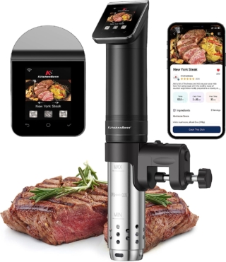 Il roner Sous Vide Cooker G330 di KitchenBoss è dotato di un motore ultra-silenzioso e di alta qualità, con una potenza massima di 1000 Watt che garantisce fino a 3800 giri/min. La struttura in acciaio inossidabile a doppia faccia angolata a 45 gradi consente un controllo termostatico di alta precisione, inoltre, per pulirlo basta passarlo sotto l'acqua, senza il rischio che si rovini o che vada incontro alla ruggine. Questo roner permette dunque un riscaldamento rapido e continuo dell'acqua e un controllo preciso della temperatura, con un intervallo dai 40 °C ai 90 °C. L'impostazione del timer può arrivare fino a 99 ore e 59 minuti. Si può facilmente controllare da remoto grazie al collegamento wi-fi e all'app dedicata, su cui sono anche pre-caricate ben 29 ricette gustose e salutari create da famosi chef esperti nella cottura sottovuoto e 4 ricette da creare in base ai propri gusti e preferenze. Prezzo circa 166 euro. www.kitchenbossglobal.com Il roner Sous Vide Cooker G330 di KitchenBoss è dotato di un motore ultra-silenzioso e di alta qualità, con una potenza massima di 1000 Watt che garantisce fino a 3800 giri/min. La struttura in acciaio inossidabile a doppia faccia angolata a 45 gradi consente un controllo termostatico di alta precisione, inoltre, per pulirlo basta passarlo sotto l'acqua, senza il rischio che si rovini o che vada incontro alla ruggine. Questo roner permette dunque un riscaldamento rapido e continuo dell'acqua e un controllo preciso della temperatura, con un intervallo dai 40 °C ai 90 °C. L'impostazione del timer può arrivare fino a 99 ore e 59 minuti. Si può facilmente controllare da remoto grazie al collegamento wi-fi e all'app dedicata, su cui sono anche pre-caricate ben 29 ricette gustose e salutari create da famosi chef esperti nella cottura sottovuoto e 4 ricette da creare in base ai propri gusti e preferenze. Prezzo circa 166 euro. www.kitchenbossglobal.com