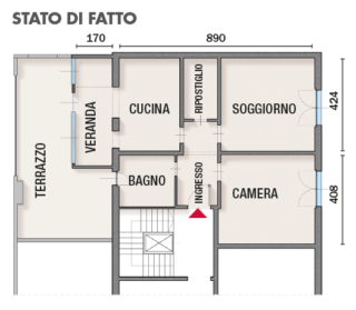 Stato di fatto camera in piu Stato di fatto camera in piu