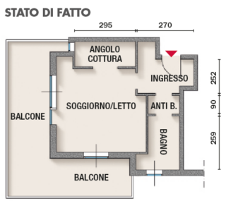 Stato di fatto monolocale Stato di fatto monolocale