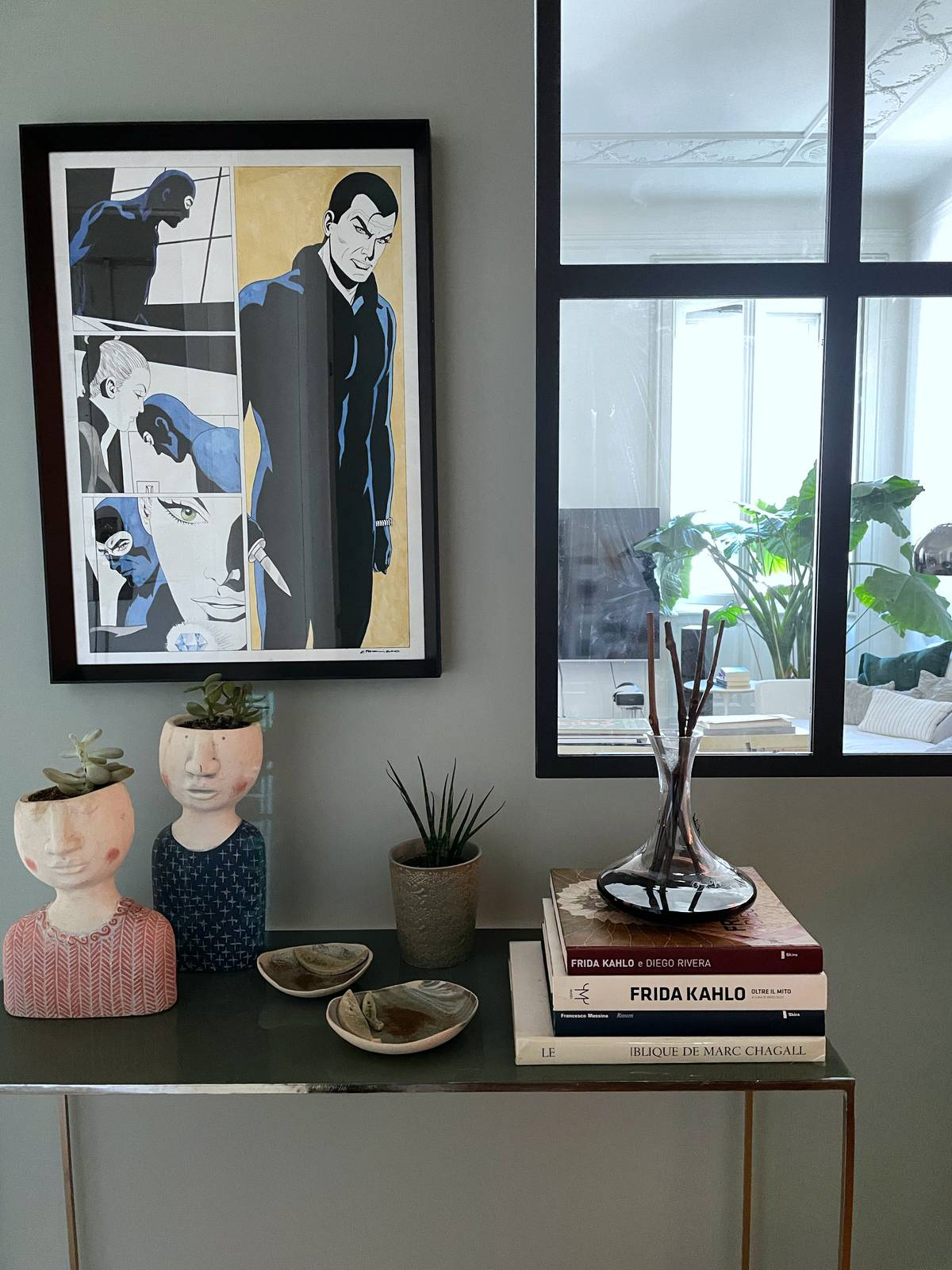 cornici fumetto e vetrata