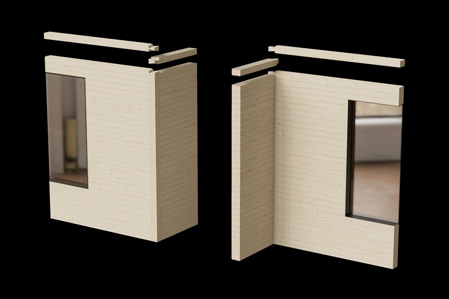 La parete per case prefabbricate Pure Extra di Rubner Haus è interamente in legno di abete rosso proveniente da boschi certificati PEFC, posti a una distanza massima di 40 kg dalle segherie in Italia e Austria. Si tratta di un'evoluzione del sistema Blockhaus, infatti non necessita di isolamento esterno e coibentazione. La sua struttura permette uno smontaggio e rimontaggio agevole in qualsiasi nuovo sito, prolungando significativamente il suo ciclo di vita e agevolandone il suo riutilizzo. Il sistema parete può essere utilizzato per qualsiasi tipo di edificio di massimo tre piani (a secondo della zona) ed è riutilizzabile. www.rubner.com/it/haus La parete per case prefabbricate Pure Extra di Rubner Haus è interamente in legno di abete rosso proveniente da boschi certificati PEFC, posti a una distanza massima di 40 kg dalle segherie in Italia e Austria. Si tratta di un'evoluzione del sistema Blockhaus, infatti non necessita di isolamento esterno e coibentazione. La sua struttura permette uno smontaggio e rimontaggio agevole in qualsiasi nuovo sito, prolungando significativamente il suo ciclo di vita e agevolandone il suo riutilizzo. Il sistema parete può essere utilizzato per qualsiasi tipo di edificio di massimo tre piani (a secondo della zona) ed è riutilizzabile. www.rubner.com/it/haus