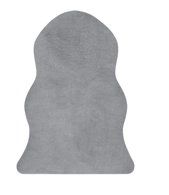 Il tappeto scendiletto Fake rab grigio (Ref. 83235382) è morbido e piacevole al tatto, perfetto per i piedi nudi. Misura L 60 x P 90 cm. Prezzo 13,90 euro.