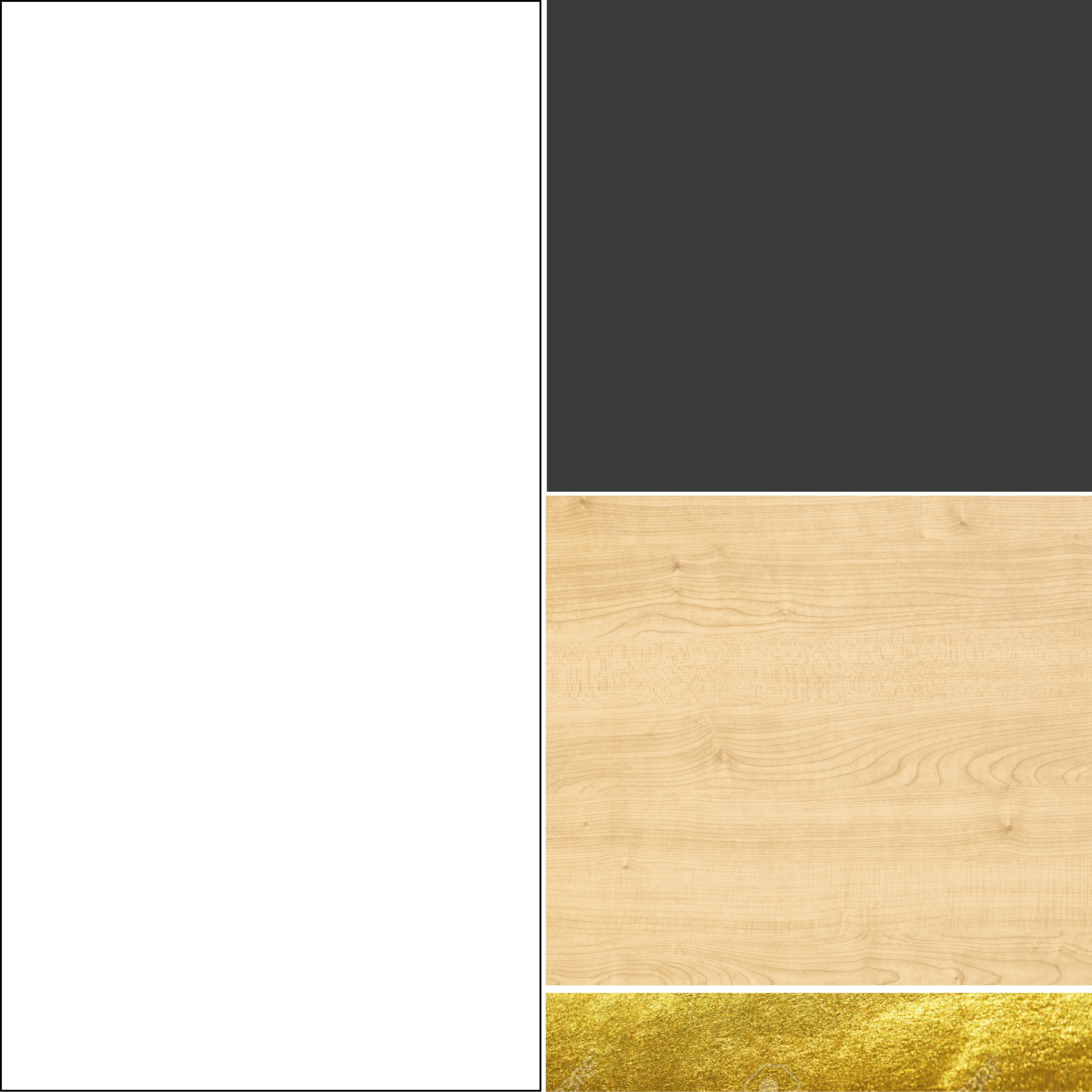 tassello abbinamento bianco grigio scuro legno chiaro e oro tassello abbinamento bianco grigio scuro legno chiaro e oro