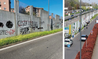 Bosco invisibile - il muro prima dell'intervento Bosco invisibile - il muro prima dell'intervento