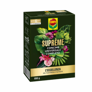 Suprême è un concime universale granulare  che rinforza le piante e migliora la salute di quelle da esterno e interno. https://www.compo-hobby.it/prodotti/concimi-cura-delle-piante/concimi-universali/compo-supreme-concime-universale-granulare0