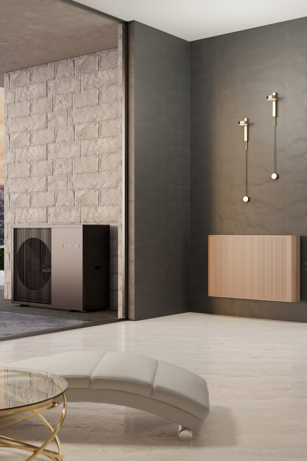 Pompa di calore ad alta temperatura VESTALIS® & Ventilconvettore caldo/freddo Run by Cordivari Design Pompa di calore ad alta temperatura VESTALIS® & Ventilconvettore caldo/freddo Run by Cordivari Design