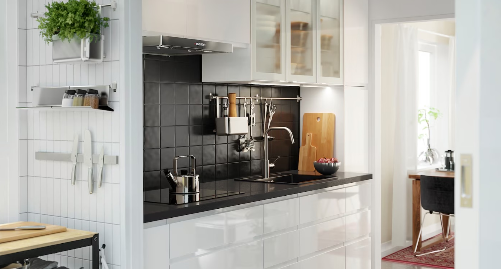 Cucina Ikea Voxtorp bianco lucido