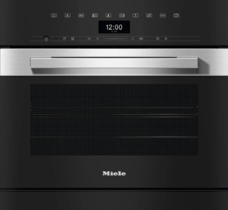 Il forno a vapore combinato DGC 7440 HC di Miele è un modello salva-spazio che assicura la massima flessibilità in cucina: permette infatti di scegliere tra cottura tradizionale, a vapore o combinata, che unisce calore umido e secco. Se si seleziona la cottura a vapore, la moderna tecnologia DualSteam distribuisce uniformemente il calore all’interno del vano cottura, facilitando la preparazione delle pietanze. La cottura combinata con Thermovent Plus lo rende ideale anche per pizza e lievitati, garantendo il fuori croccante e il condimento succoso. Il display DirectSensor, con testi in chiaro e comandi a sensore, rende la seleziona delle modalità di cottura e l’importazione del forno ancora più facili ed intuitive, mentre l’innovativa funzionalità di autopulizia HydroClean e il vano in acciaio inox assicurano la massima semplicità durante la pulizia. Misura 59,5 x 56,9 x H 45,6 cm. Capacità 47 litri. Prezzo 3.625 euro. http://www.miele.it