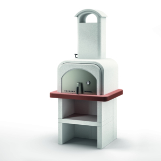 Il forno a carbonella Stefy di Easy Garden di Palazzetti è un forno a legna per esterni ad uso domestico completo di basamento, perfetto per feste in giardino in famiglia o con gli amici. Questo forno è stato progettato per evitare i lunghi e complicati lavori di isolamento e rivestimento richiesti dai forni in refrattario tradizionali: è sufficiente assemblarlo e proteggerlo dalle intemperie con 2/3 mm di pittura al quarzo per esterni (optional), una volta asciutto è pronto per l’utilizzo. È realizzato in materiale refrattario di alta qualità, con doppia parete, che garantisce il mantenimento della temperatura di lavoro con un minimo consumo di legna. Temperatura da 0 a 350°C che si raggiunge accendendo il fuoco all’interno della camera di cottura in modo graduale. Ideale per cuocere la pizza come in pizzeria, ma anche pane, arrosti, pesce, verdure, torte salate o dolci. Non serve isolare né rivestire, basta assemblarlo come da istruzioni e proteggerlo dalle intemperie con pittura al quarzo (non fornita). Può fungere anche da grill usandolo a carbonella ed inserendo una griglia con piedini. Misura L 92 x P 78 x H 203 cm. Prezzo 749 euro. http://www.leroymerlin.it