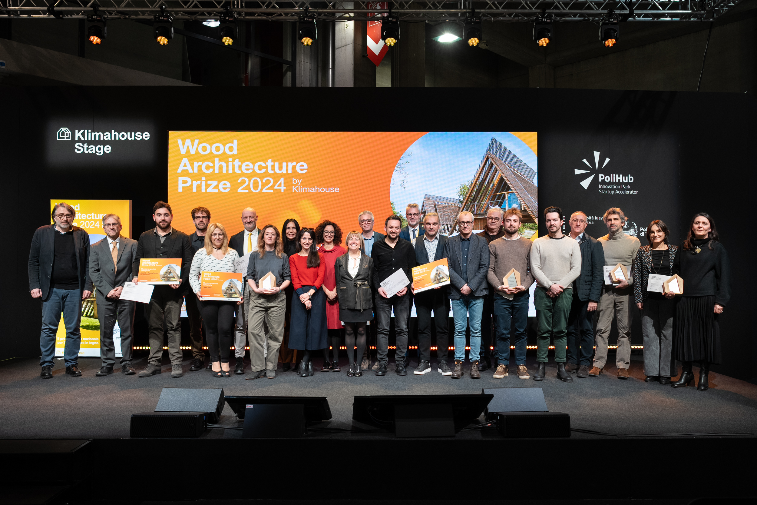 Klimahouse 2024 Wood Architecture Prize: la premiazione (Foto: Fieramesse, Messe Bozen)