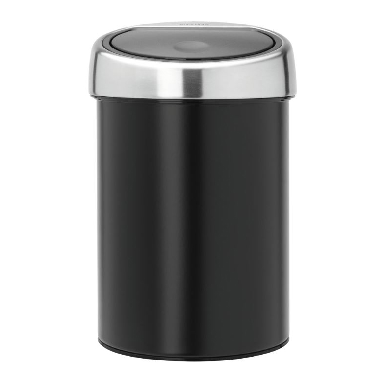 Pratico e compatto il cestino da bagno Touch Bin di Brabantia (36661681) può trovare spazio praticamente ovunque; è realizzato in acciaio inox verniciato nero opaco  e ha un secchio interno in plastica removibile. Misura Ø 18 x H 28 cm. Prezzo 55,01 euro. Pratico e compatto il cestino da bagno Touch Bin di Brabantia (36661681) può trovare spazio praticamente ovunque; è realizzato in acciaio inox verniciato nero opaco  e ha un secchio interno in plastica removibile. Misura Ø 18 x H 28 cm. Prezzo 55,01 euro.
