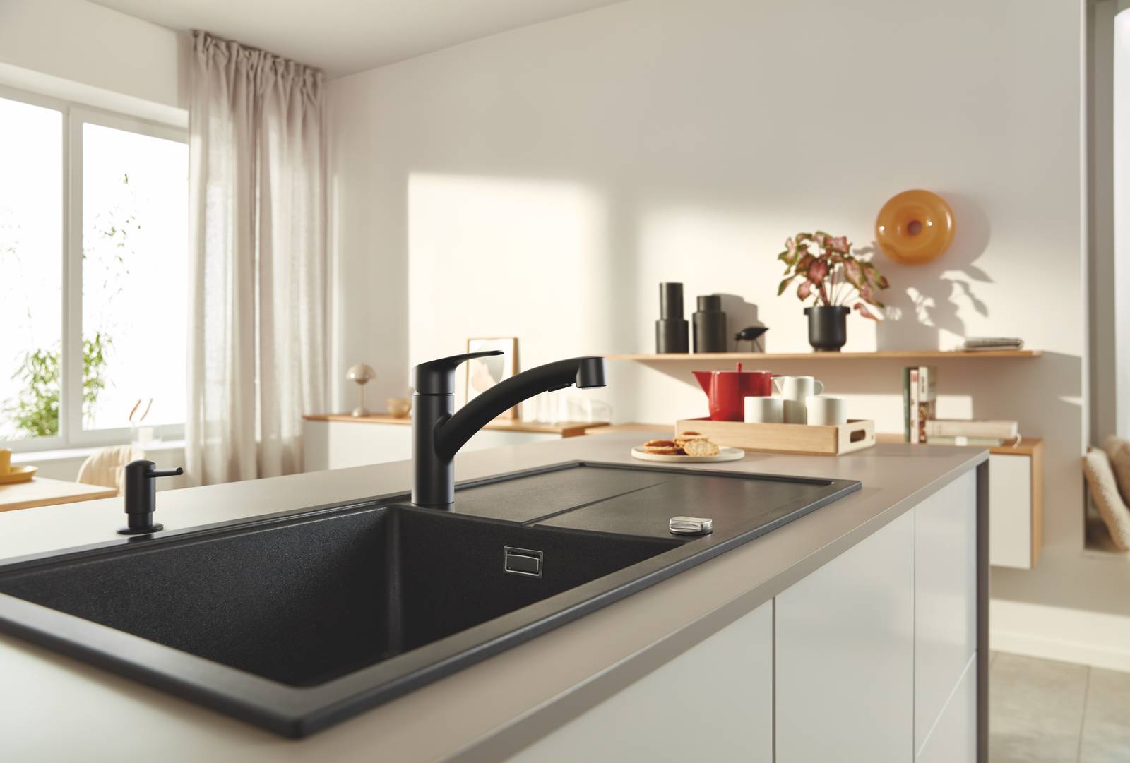 GROHE Eurosmart MattBlack lavello granite black GROHE Eurosmart MattBlack lavello granite black